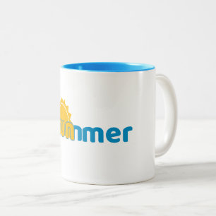 Mooie & Grappige Zomer Mok- Perfecte Cadeau voor V Tweekleurige Koffiemok