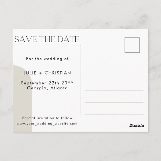 Mooie gratis Drinken bruiloft Bewaar de datum Briefkaart (Achterkant)