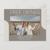 Mooie gratis Drinken bruiloft Bewaar de datum Briefkaart (Voorkant)