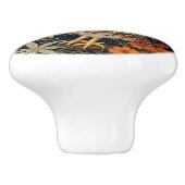 Mooie gravende uil William Morris Geïnspireerd Keramische Knop (Zijkant)