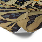 Mooie gravende uil William Morris Geïnspireerd Poster (Hoek)