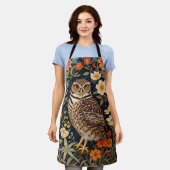 Mooie gravende uil William Morris Geïnspireerd Schort (Gedragen)