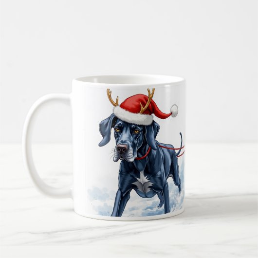 Mooie Great Dane Kerst Koffiemok (Links)