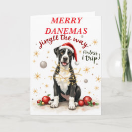 Mooie Great Dane Kerstkaart Kaart