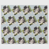 Mooie Green Bernedole Puppy Art   Cadeaupapier (Vlak)