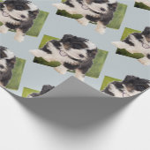 Mooie Green Bernedole Puppy Art   Cadeaupapier (Hoek)