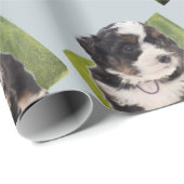 Mooie Green Bernedole Puppy Art   Cadeaupapier (Rol Hoek)