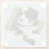 Mooie Green Bernedole Puppy Art Glazen Onderzetter (Achterkant)