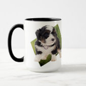 Mooie Green Bernedole Puppy Art Mok (Links)