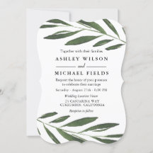 Mooie Greenery Fern Leaf Modern Wedding