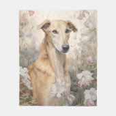 Mooie Greyhound Fleece Deken (Voorkant)