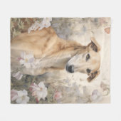 Mooie Greyhound Fleece Deken (Voorkant (Horizontaal))