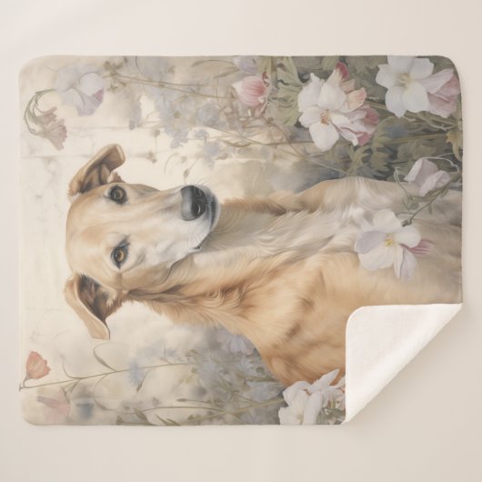 Mooie Greyhound Sherpa Deken (Voorkant (horizontaal))