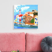 Mooie Griekenland Canvas Afdruk (Insitu (Woonkamer))