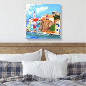 Mooie Griekenland Canvas Afdruk (Insitu (Slaapkamer))