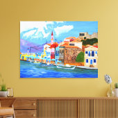 Mooie Griekenland canvas kunst (Insitu (Woonkamer))