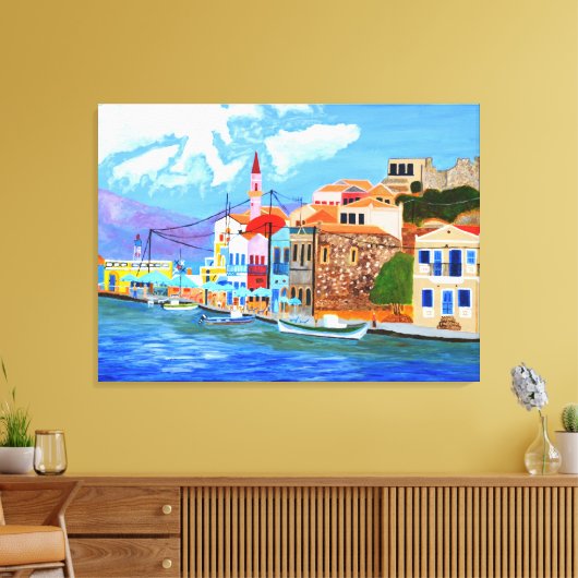 Mooie Griekenland canvas kunst (Insitu (Woonkamer))