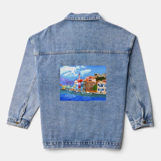 Mooie Griekenland Denim Jacket (Achterkant)