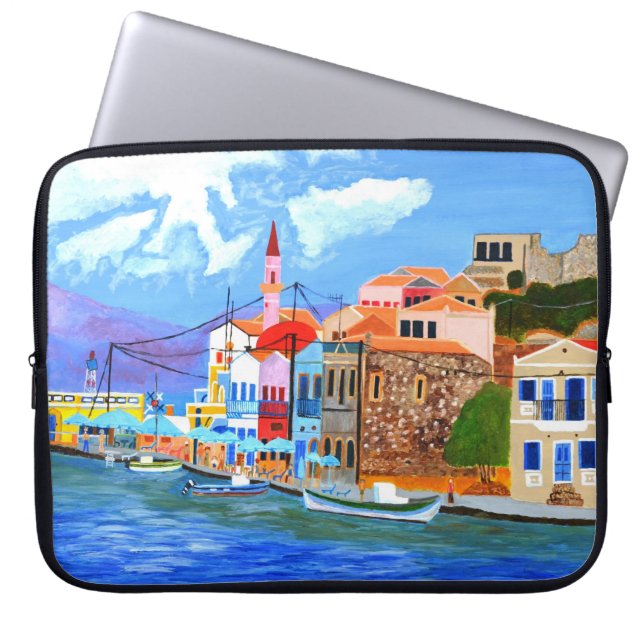 Mooie Griekenland Electronics Bag Laptop Sleeve (Voorkant)
