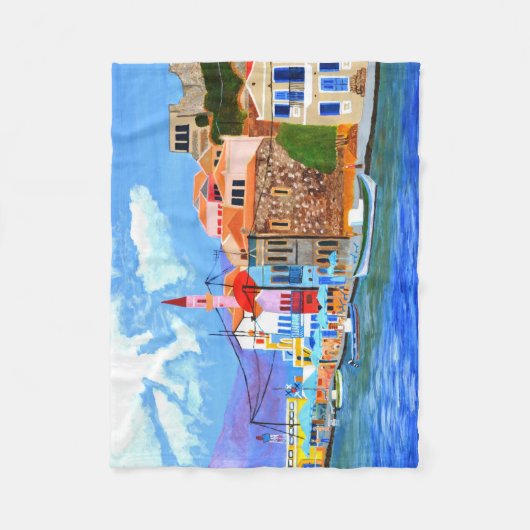 Mooie Griekenland fleece deken (Voorkant)