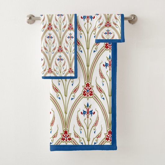 Mooie Griekse boog bloempatroon Bad Handdoek (Insitu)
