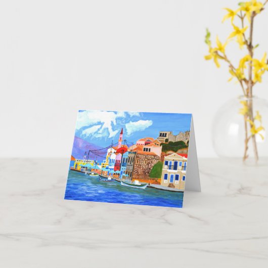 Mooie Griekse kaart (Gele Bloem)