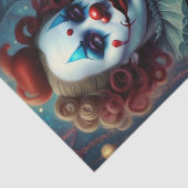 Mooie griezelige vrouw clown decoupage papier (Detail)