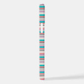 Mooie grijze aqua strepen iPhone hoesje (Rechterkant)