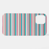 Mooie grijze aqua strepen iPhone hoesje (Achterkant horizontaal)