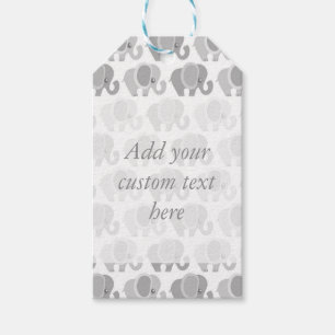 Mooie grijze Baby Cadeaulabel