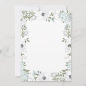 Mooie grijze en witte Floral | Fotobaptisme Bedankkaart (Achterkant)