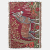 Mooie grijze ezel rode platteland deken (Voorkant Verticaal)