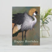 Mooie grijze gekroonde kraan verjaardagskranen Kaa (Staand voorkant)