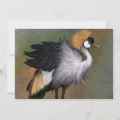 Mooie grijze gekroonde kraan verjaardagskranen Kaa (Achterkant)