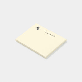 Mooie grijze kleine ezel roomkleurig post-it® notes