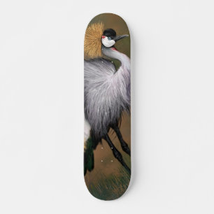 Mooie grijze kraan - gemanipuleerde schilderkunst persoonlijk skateboard