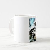 Mooie grijze luier koffiemok (Voorkant links)