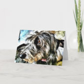 Mooie grijze lurcher kaart (Voorkant)