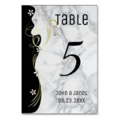 Mooie grijze marmeren stenen design - Tafelnummer (Achterkant)