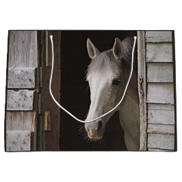 Mooie grijze merrie paard groot cadeauzakje