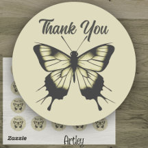 Mooie grijze minimalistische vlinder Dank u