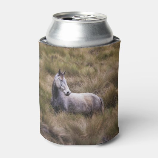 Mooie grijze paard blikjeskoeler (Blikje Voorkant)