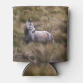 Mooie grijze paard blikjeskoeler (Voorkant)
