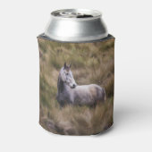 Mooie grijze paard blikjeskoeler (Blikje Achterkant)