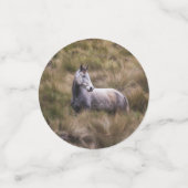 Mooie grijze paard confetti (Kleine voorkant)