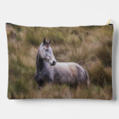 Mooie grijze paard etui (Achterkant)