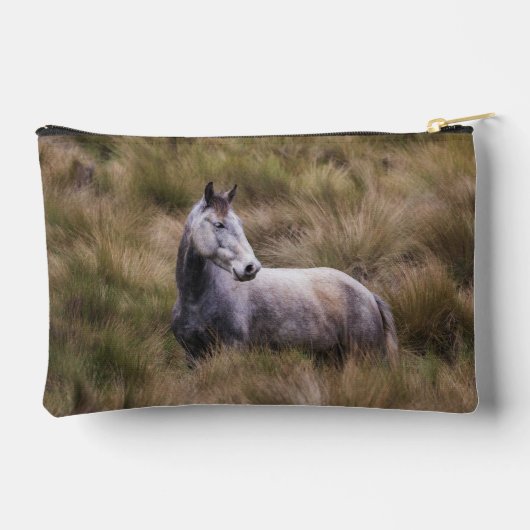 Mooie grijze paard etui (Achterkant)
