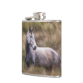 Mooie grijze paard heupfles (Links)