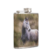 Mooie grijze paard heupfles (Rechts)