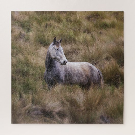 Mooie grijze paard legpuzzel (Verticaal)